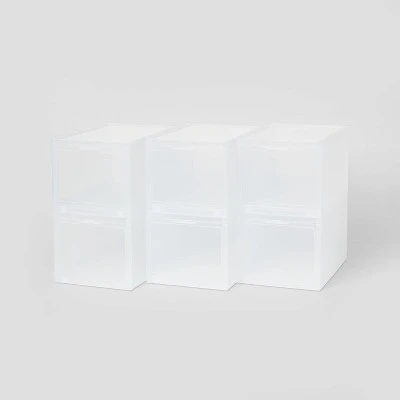 Small Stackable Bins Front Opening Clear Plastic - Brightroom™ - Image 5
