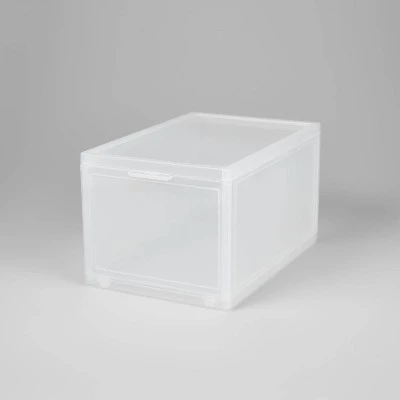 Small Stackable Bins Front Opening Clear Plastic - Brightroom™ - Image 4